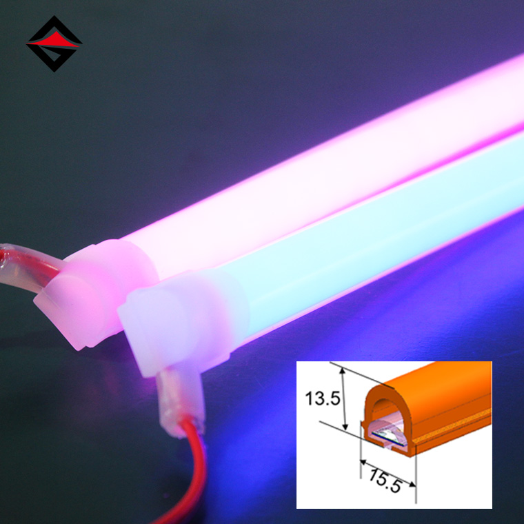 แรงดันไฟฟ้าต่ำ 15.5*13.5 มม. LED Neon Light Strip